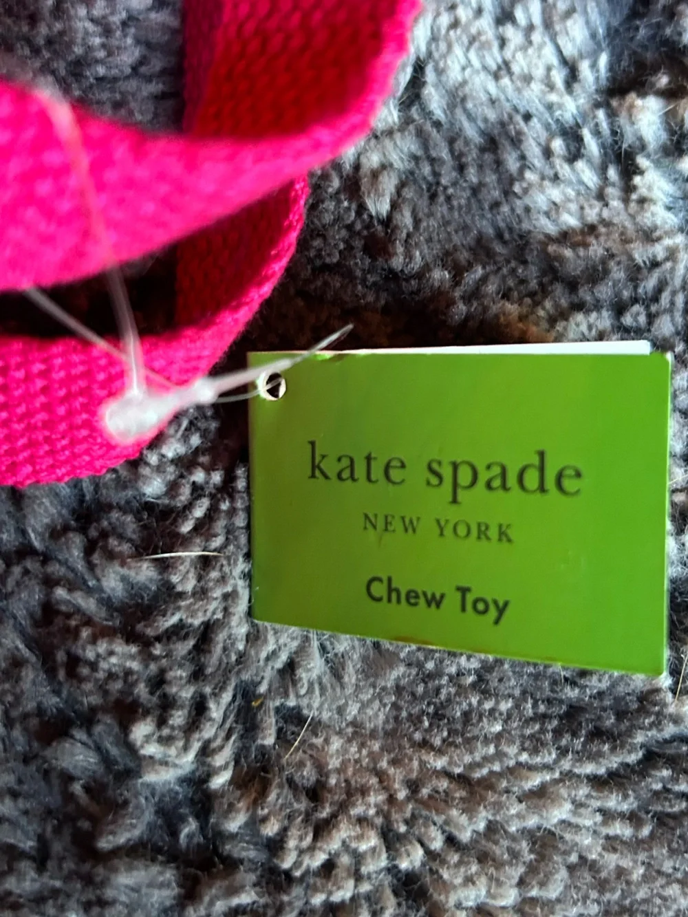 Kate Spade pink handbag dog toy NEW